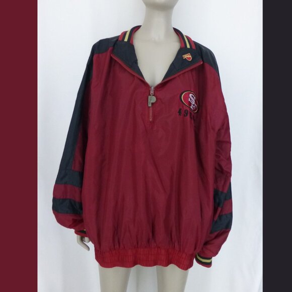 Vintage San Francisco 49ers Pro Player Reversible Wind Breaker Jacket (Size L) - Picture 2 of 15